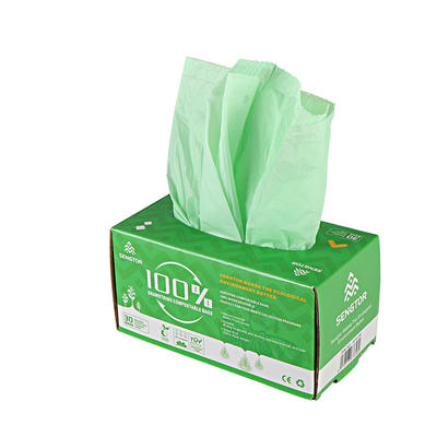 100% Compostable Trash Bags, 2.6 Gallon, 30 Count, Biodegradable Product Suitable for Kitchen, bedroom, office, etc
