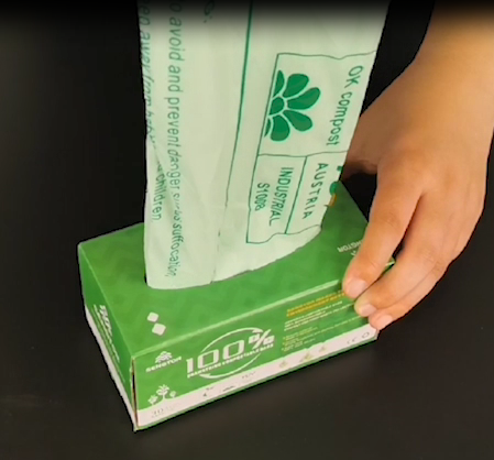 100% Compostable Trash Bags, 2.6 Gallon Drawstring