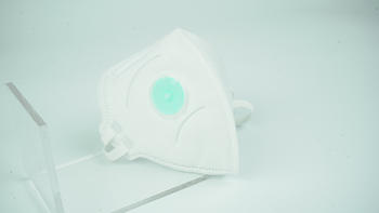 Head-wearing folding mask with valve, KN95 level/FFP2 NR standard, 30 pcs/box