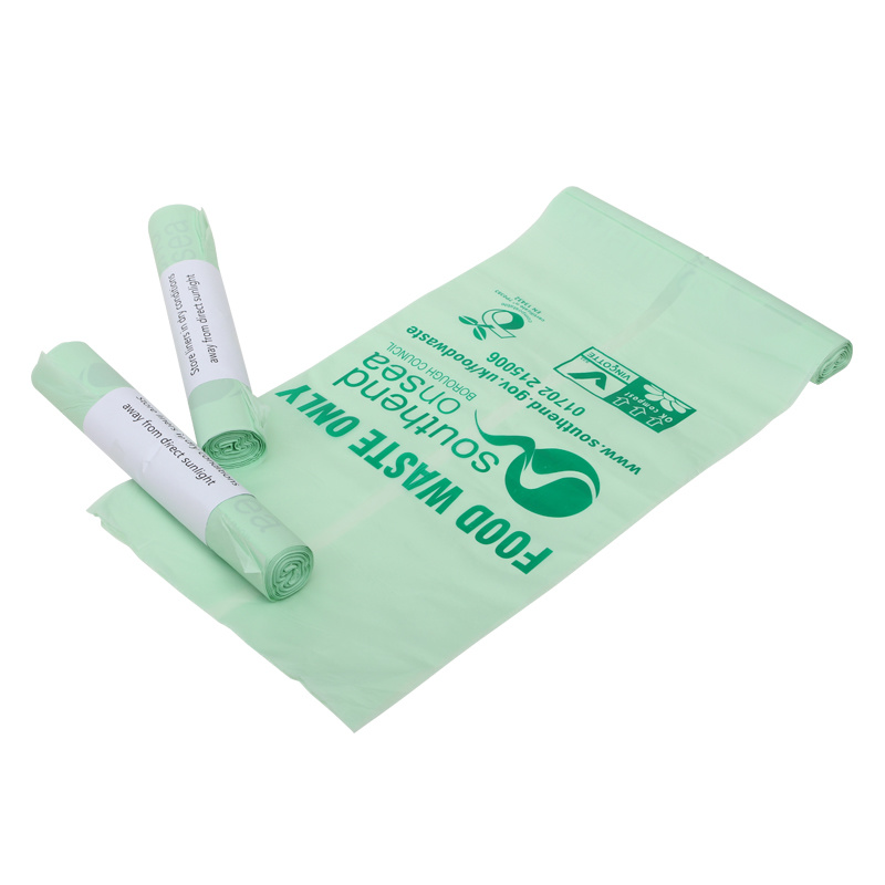 Small roll cyan degradable garbage bag